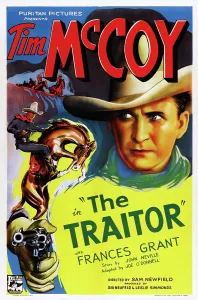 Glove Prints: THE TRAITOR, US poster art, Tim McCoy, 1936
