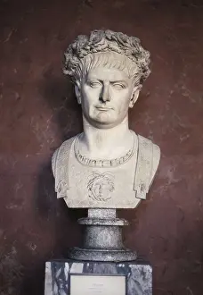 Trajan Prints: Trajan. 98 - 117. Bust with a laurel crown and a shield with a representation of Medusa