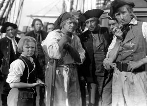Cooper Prints: TREASURE ISLAND, Jackie Cooper, Wallace Beery, 1934, pirates on ship