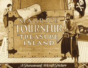 Images Dated 9th June 2010: TREASURE ISLAND, l-r: Shirley Mason, Charles Ogle on title lobbycard, 1920