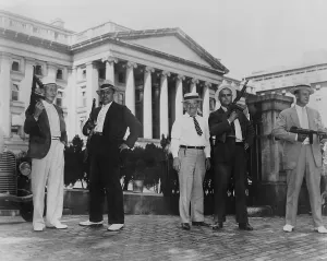 Security Prints: Treasury Dept. guards shipment of silver dollars from Philadelphia mint