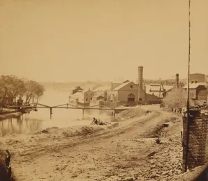 Metals Prints: Tredegar Iron Works, Richmond, Virginia was the largest weapons producer in the Confederates states during the U