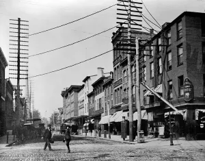 Cobblestone Prints: Trenton street scene, Trenton, New Jersey, ca 1893