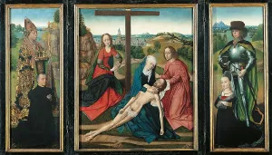 Mourning Prints: Triptych with Lamentation, by Master of the Legend of St Lucy