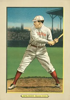 Batting Prints: Tris Speaker, 1911 baseball card