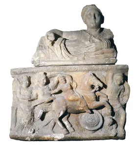 Etruria Prints: Troilus Death. 3rd BC. Alabaster