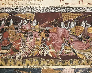 Achaean Prints: Trojan War. Battle between Greeks and Trojans