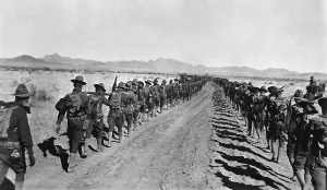 20 40 Years Old Prints: US troops withdrawal from Mexico between Corralitos Rancho and Ojo Federico