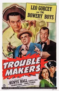 Policeman Prints: TROUBLE MAKERS, US poster art, from left: Leo Gorcey
