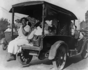 Disorder Prints: Truck carrying African Americans to safety during the Tulsa race riot of May 31 through June 1