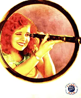 Red Hair Prints: TRUE TO THE NAVY, Clara Bow on jumbo lobby card, 1930