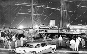 Latin American Prints: Trujillo family yacht, the 350 foot Angelita in San Pedro