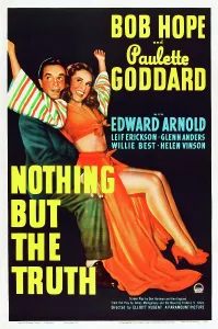 Hope Prints: NOTHING BUT THE TRUTH, l-r: Bob Hope, Paulette Goddard on poster art, 1941