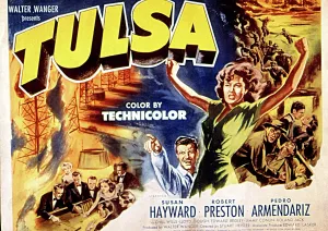 Excitement Prints: TULSA, Robert Preston, Susan Hayward, 1949