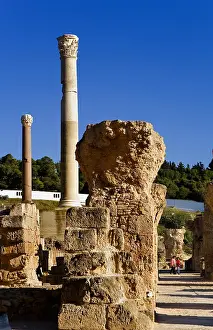 Tunis Prints: TUNISIA. Carthage. The Baths of Antoninus Pius (2nd c)