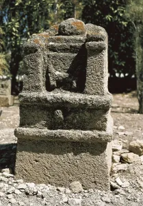 Sunlightafrica Prints: TUNISIA. TUNIS. Carthage. Punic stele in shape of throne