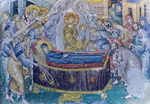 TURKEY. Istanbul. Kahriye Camii (Chora Church). Mosaic depicting the Dormition of Virgin Mary. Naos. Early Byzantine art