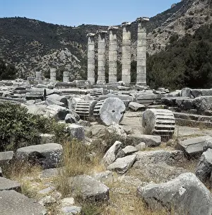 Ottomans Prints: TURKEY. Priene. Temple of Athena (4th c)