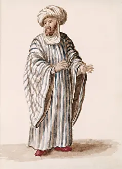 Watercolours Prints: Turkish merchant. Watercolour. ITALY