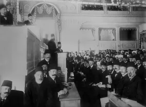 Turbans Prints: Turkish Parliament in session, near the end of the short Second Constitutional Era