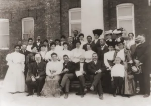 Philanthropists Prints: Tuskegee Institute faculty with their patron Andrew Carnegie at Tuskegee Alabama 1906
