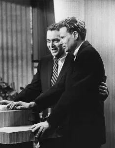 Quiz Show Prints: TWENTY-ONE, from left: Jack Barry (host)