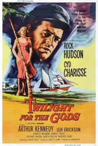 Charisse Prints: TWILIGHT FOR THE GODS, US poster, from left: Cyd Charisse, Rock Hudson, 1958