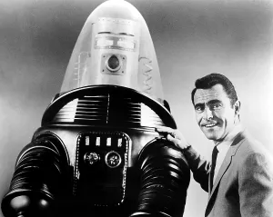Serling Prints: THE TWILIGHT ZONE, creator and writer Rod Serling, with Robby the Robot, 1959-64