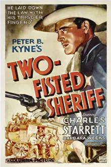 Stagecoach Prints: TWO-FISTED SHERIFF, Charles Starrett, 1937