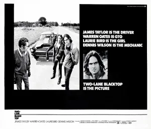 Laurie Prints: TWO-LANE BLACKTOP, inset left: Warren Oates