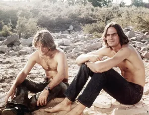 Barechested Prints: TWO-LANE BLACKTOP, from left: Dennis Wilson