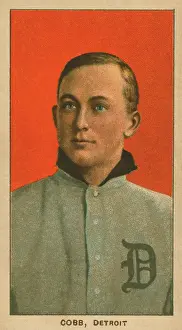 Professional Prints: Ty Cobb, 1909-1911 baseball card published when he played with the Detroit Tigers (BSLOC_2018_3_143)