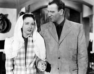Headscarf Prints: TYCOON, from left, Laraine Day, John Wayne, 1947