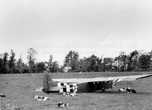 Paratroopers Prints: U. S. Air Force Glider that landed intact in Normandy on D-Day, June 6, 1944