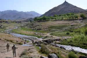 Candid Occupational Portrait Prints: U. S. Army soldiers patrol near their forward operating base in Zabul province Afghanistan June 18 2010