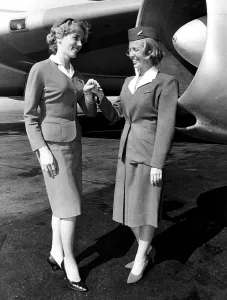 Stewardess Prints: (UAL) United Air Lines stewardesses in 1963.. Courtesy: CSU Archives / Everett Collection