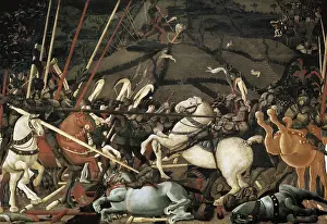 UCCELLO, Paolo di Dono, also called Paolo (1393-1475). The Battle of San Romano in 1432. ca. 1435. Detail