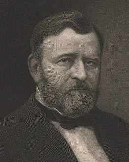 Sideburns Prints: Ulysses S. Grant, in detail of engraving by William Edgar Marshall