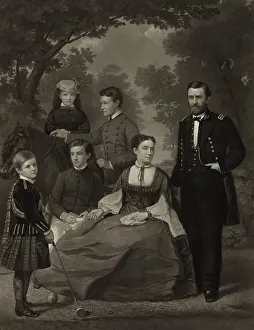 Julia Prints: Ulysses S. Grant with his family when he was running for president in 1868
