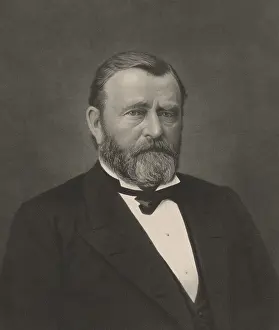 Sideburns Prints: Ulysses S. Grant in portrait engraving published on Aug