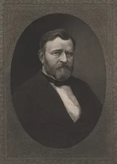 Sideburns Prints: Ulysses S. Grant in portrait engraving by William Edgar Marshall