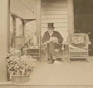 Cane Prints: Ulysses S. Grant reading a newspaper at his home in Mount McGregor, New York