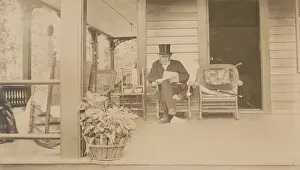Cane Prints: Ulysses S. Grant reading a newspaper at his home in Mount McGregor, New York