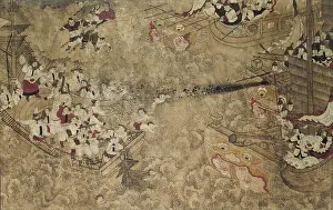 China Prints: Two Unarmed Dutch Ships Attacked by Three Chinese with Guns