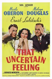 Burgess Prints: THAT UNCERTAIN FEELING, from left: Burgess Meredith, Merle Oberon, Melvyn Douglas, 1941