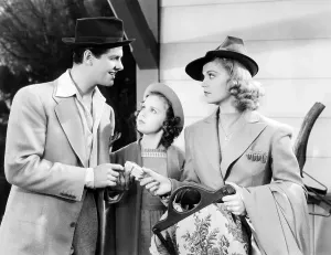 Grey Prints: THE UNDER-PUP, from left: Robert Cummings, Gloria Jean, Nan Grey, 1939