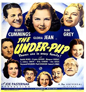 Lindsay Prints: THE UNDER-PUP, US poster art, top from left: Robert Cummings