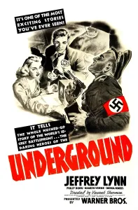 Dorn Prints: UNDERGROUND, US poster, from left: Kaaren Verne, Philip Dorn, 1941