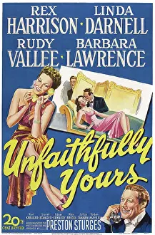 2014 Prints: UNFAITHFULLY YOURS, US poster, left: Linda Darnell
