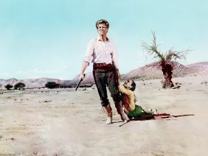 THE UNFORGIVEN, from left, Burt Lancaster, Audrey Hepburn, 1960